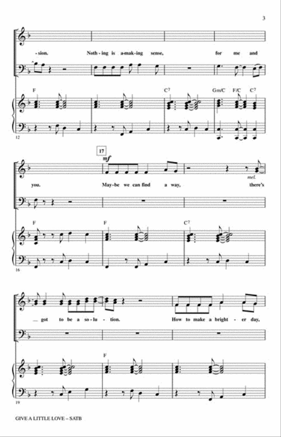 Give a Little Love 4-Part scores gallery preview page 3