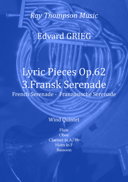 Grieg: Lyric Pieces Op.62 No.3 "Fransk Serenade" (French Serenade) - wind quintet image number null