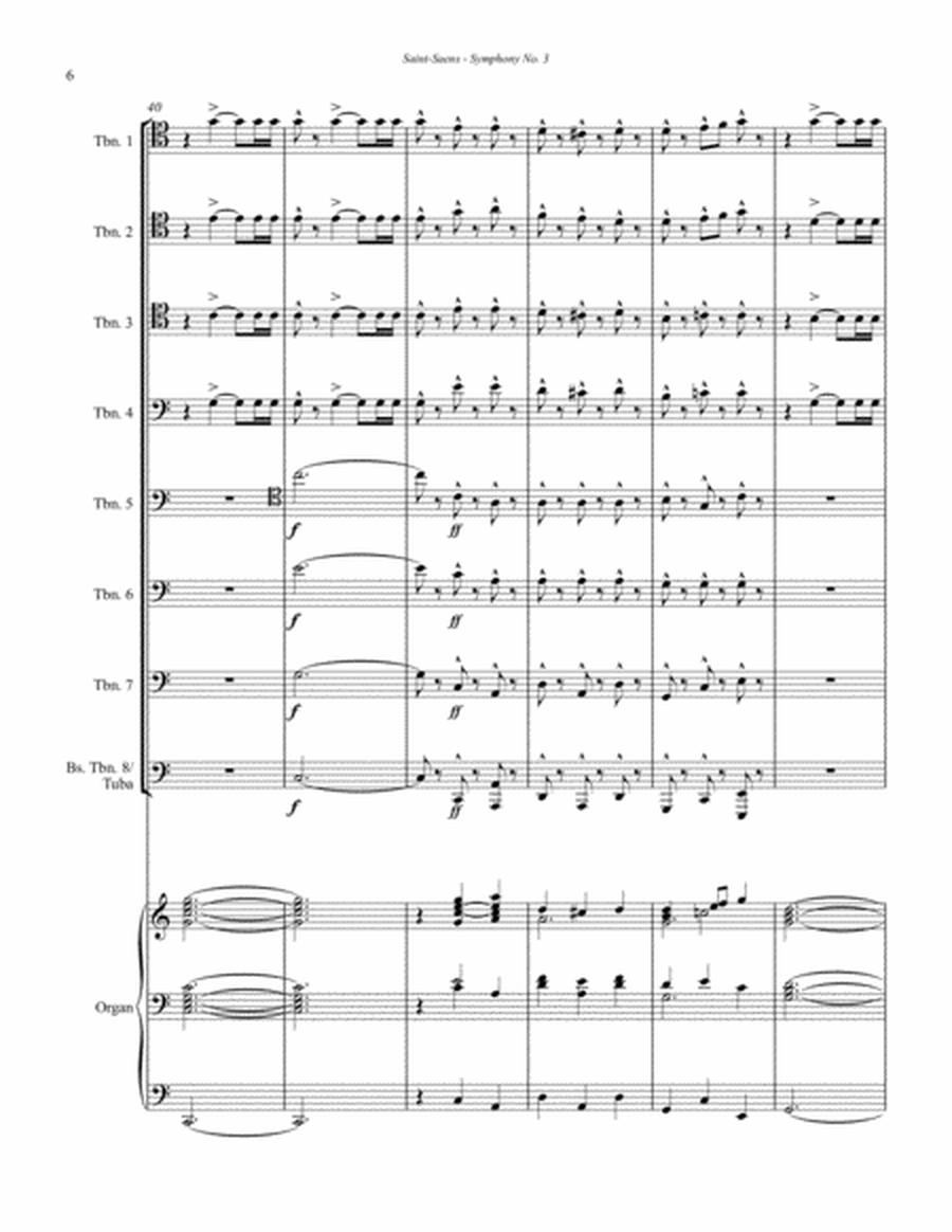 Symphony No. 3 Finale for Trombones, Tuba and Organ