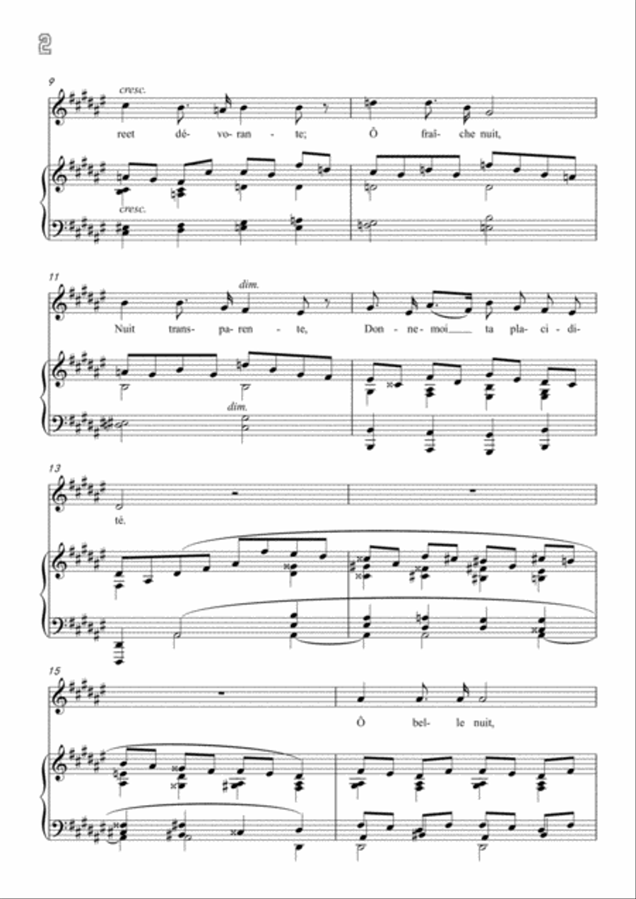 Franck-Nocturne in d sharp minor,for voice and piano Voice Solo scores gallery preview page 4