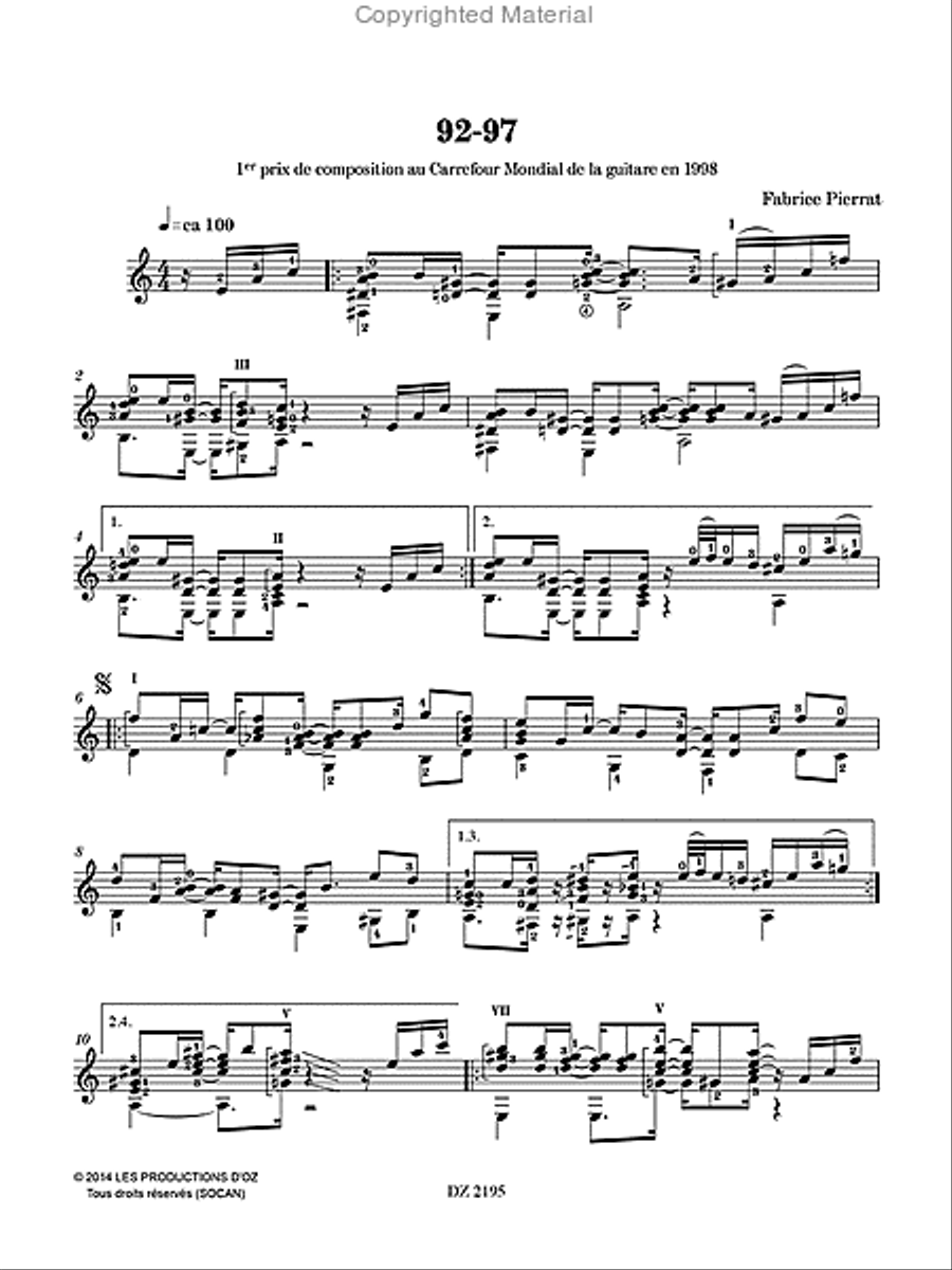 92-97 92-97 Classical Guitar scores gallery preview page 2