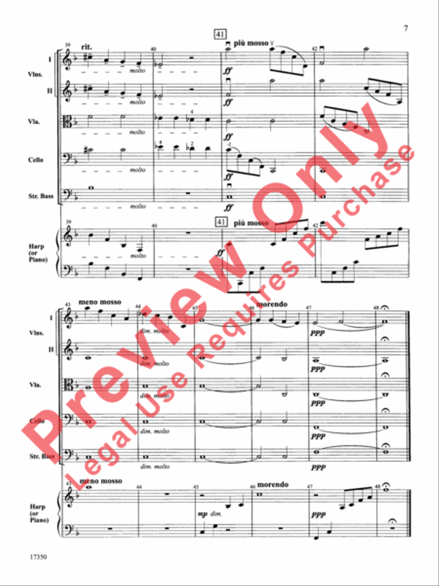 Adagietto from Symphony No. 5 String Orchestra scores gallery preview page 8