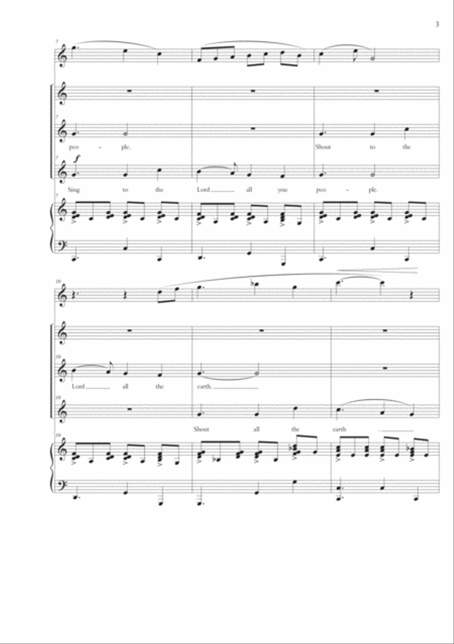 Sing to the Lord Sing to the Lord 4-Part scores gallery preview page 3