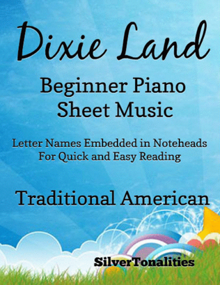 Book cover for Dixie Land Beginner Piano Sheet Music