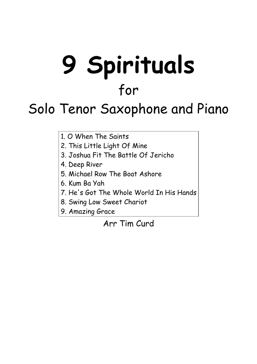 9 Spirituals for Solo Tenor Sax and Piano