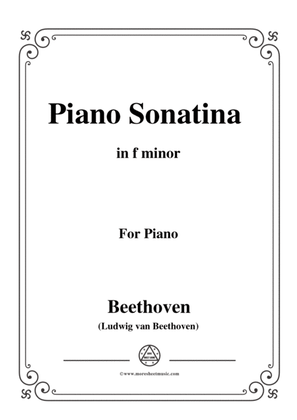 Book cover for Beethoven-Piano Sonatina in f minor,for piano