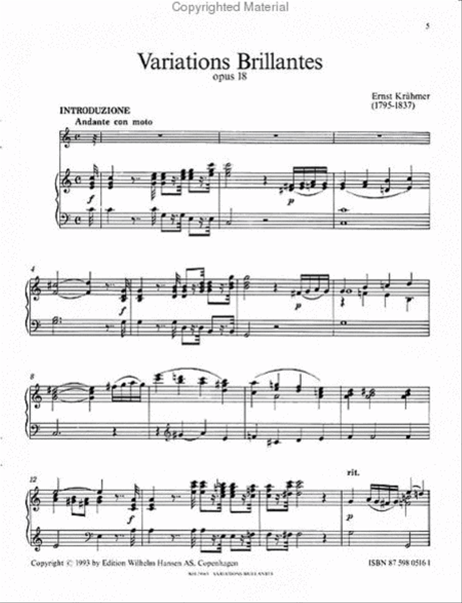 Ernst Krahmer: Variations Brillantes Recorder scores gallery preview page 2