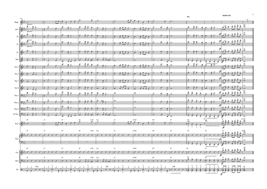 Highland Cathedral Large Ensemble scores gallery preview page 5