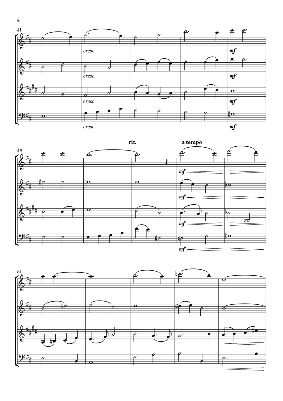 I'll Be Home For Christmas Woodwind Quartet scores gallery preview page 4