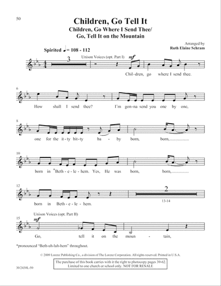 Simply Spirituals Unison Choir scores gallery preview page 51