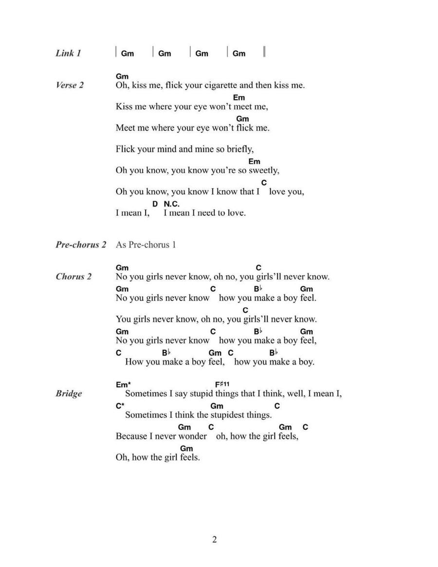 No You Girls Acoustic Guitar scores gallery preview page 2