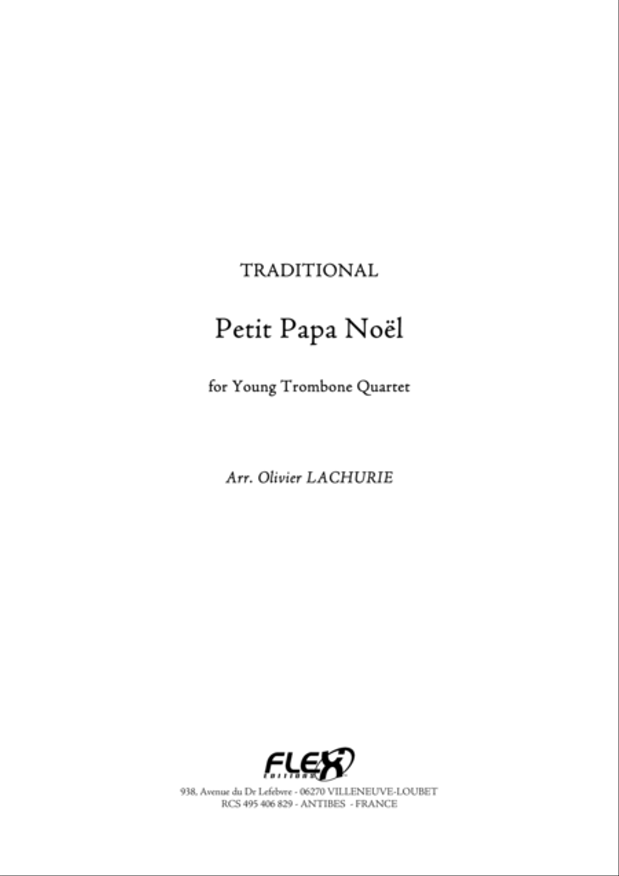Petit Papa Noel Petit Papa Noel Trombone Quartet scores gallery preview page 1