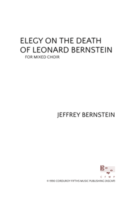 Elegy On The Death Of Leonard Bernstein