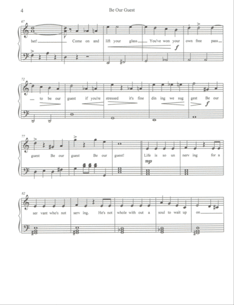 Be Our Guest Small Ensemble scores gallery preview page 4