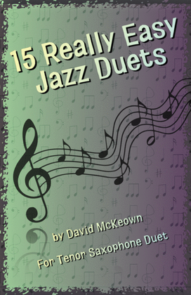 Book cover for 15 Really Easy Jazz Duets for Tenor Saxophone Duet