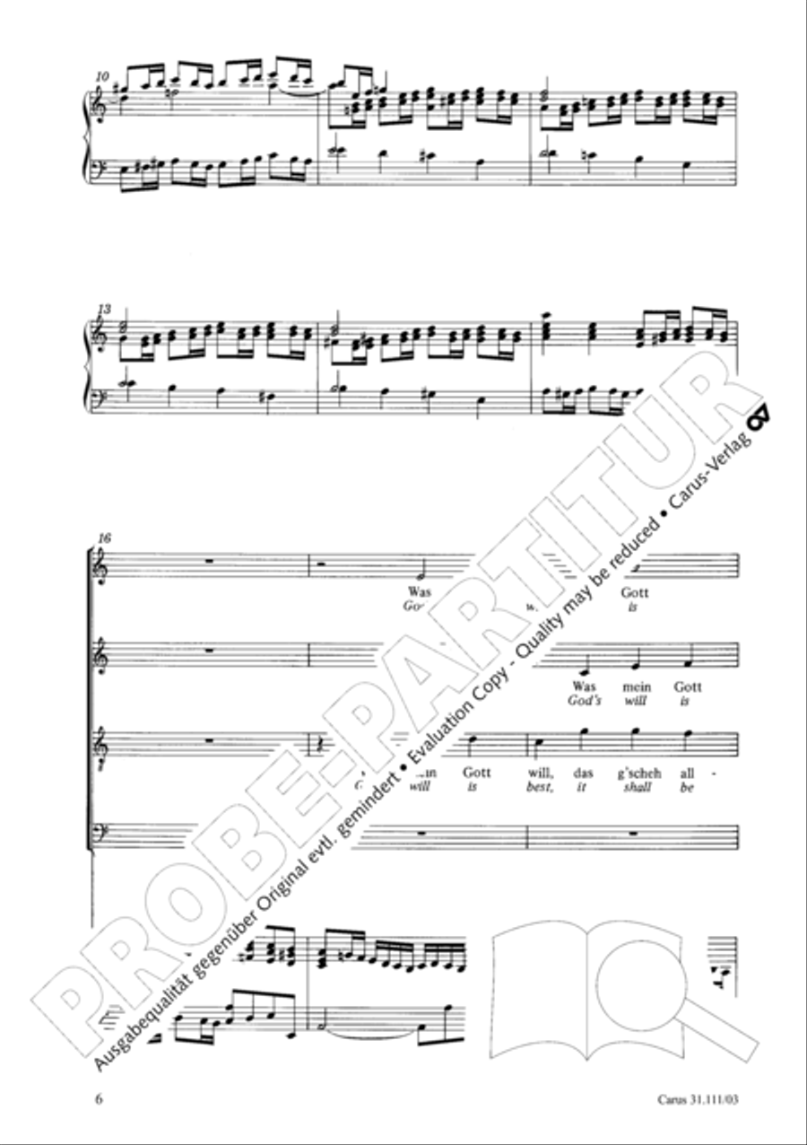 God's will is best, it shall be done (Was mein Gott will, das g'scheh allzeit) 4-Part scores gallery preview page 7