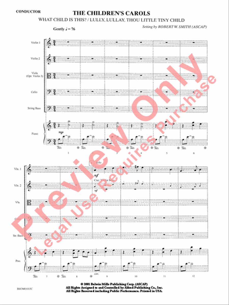 The Children's Carols The Children's Carols String Orchestra scores gallery preview page 3