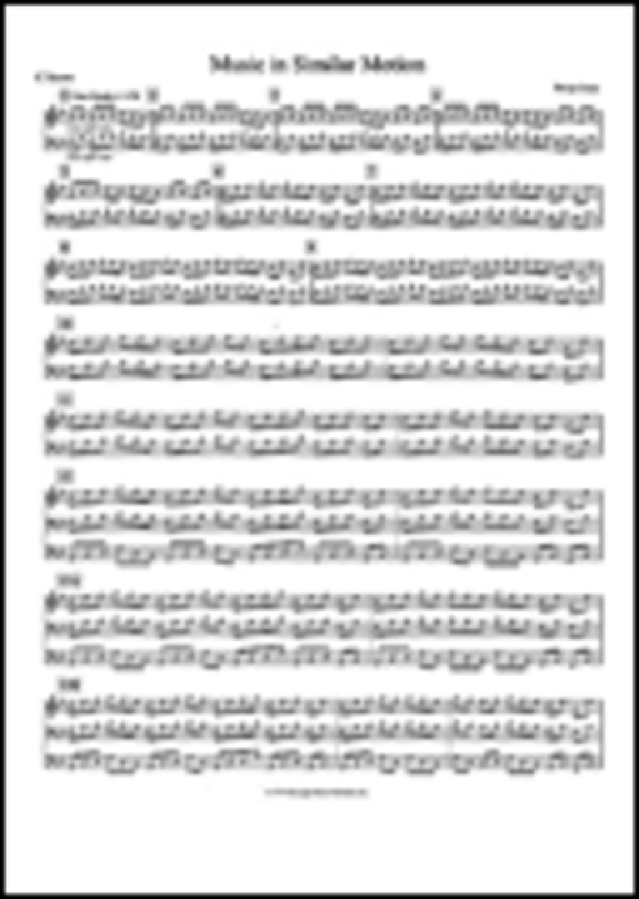 Philip Glass: Music In Similar Motion Score scores gallery preview page 1