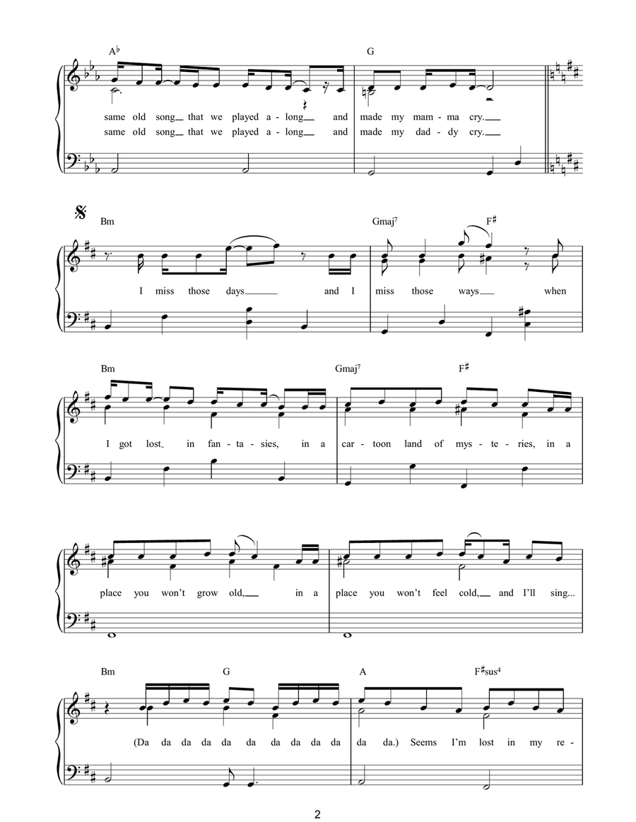 Innocent Eyes Innocent Eyes Piano Solo scores gallery preview page 2