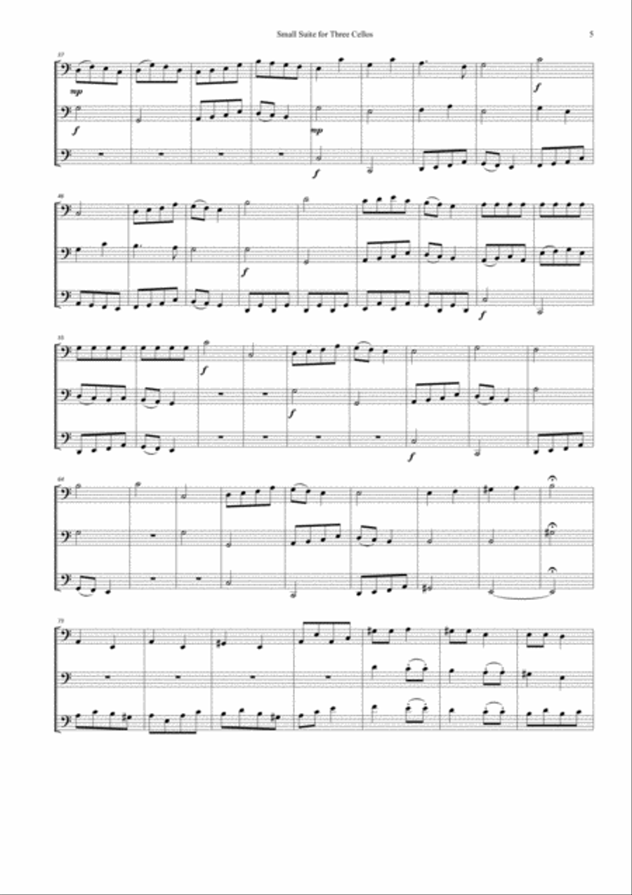 Small Suite for Three Cellos Cello scores gallery preview page 5