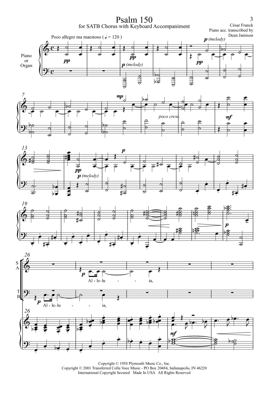 Psalm 150 4-Part scores gallery preview page 1