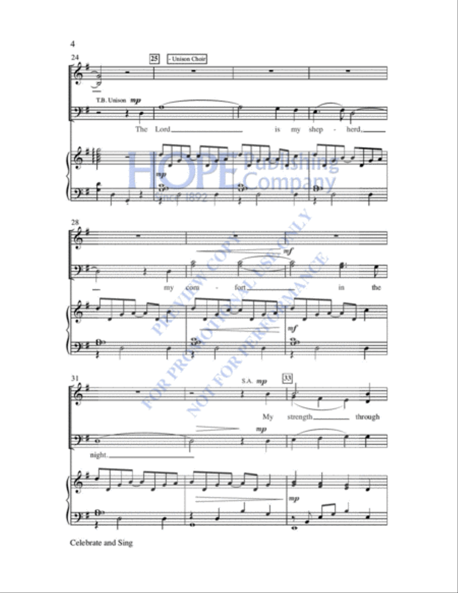 Celebrate and Sing 4-Part scores gallery preview page 5