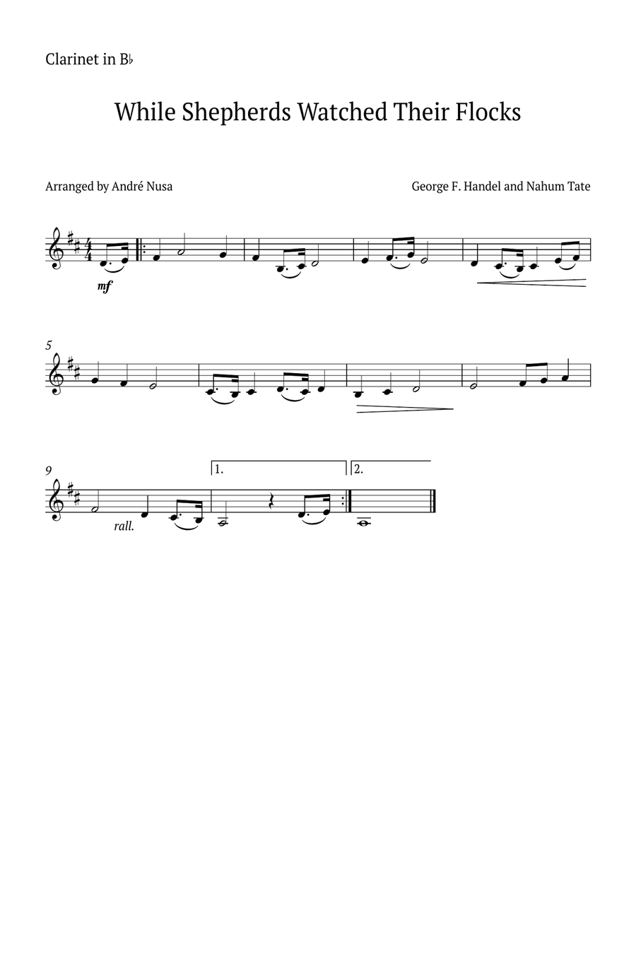 While Shepherds Watched Their Flocks Small Ensemble scores gallery preview page 4