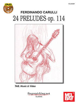 Book cover for Ferdinando Carulli: 24 Preludes op. 114-Tab, Music & Video