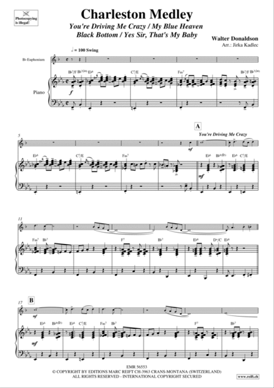 Charleston Medley Charleston Medley Euphonium scores gallery preview page 4