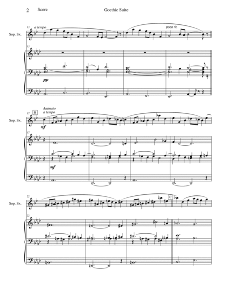 The Prayer (Mvt III) from Gothic Suite Woodwind Duet scores gallery preview page 2