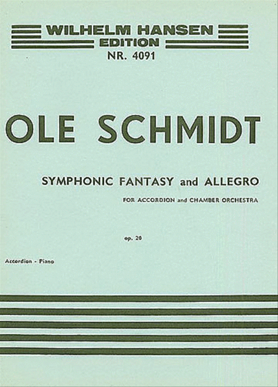 Ole Schmidt: Symphonic Fantasy And Allegro Op.20 (Accordion/Piano) Piano Accompaniment scores gallery preview page 1