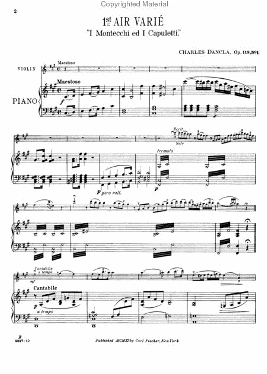 Six Airs Varies, Op. 118 Six Airs Varies, Op. 118 Violin Solo scores gallery preview page 3