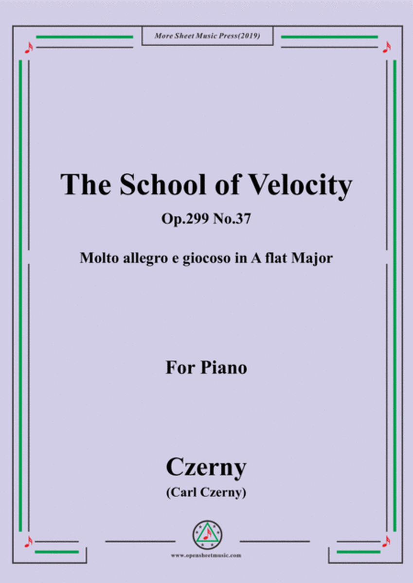 Czerny-The School of Velocity,Op.299 No.37,Molto allegro e giocoso in A flat Major,for Piano image number null