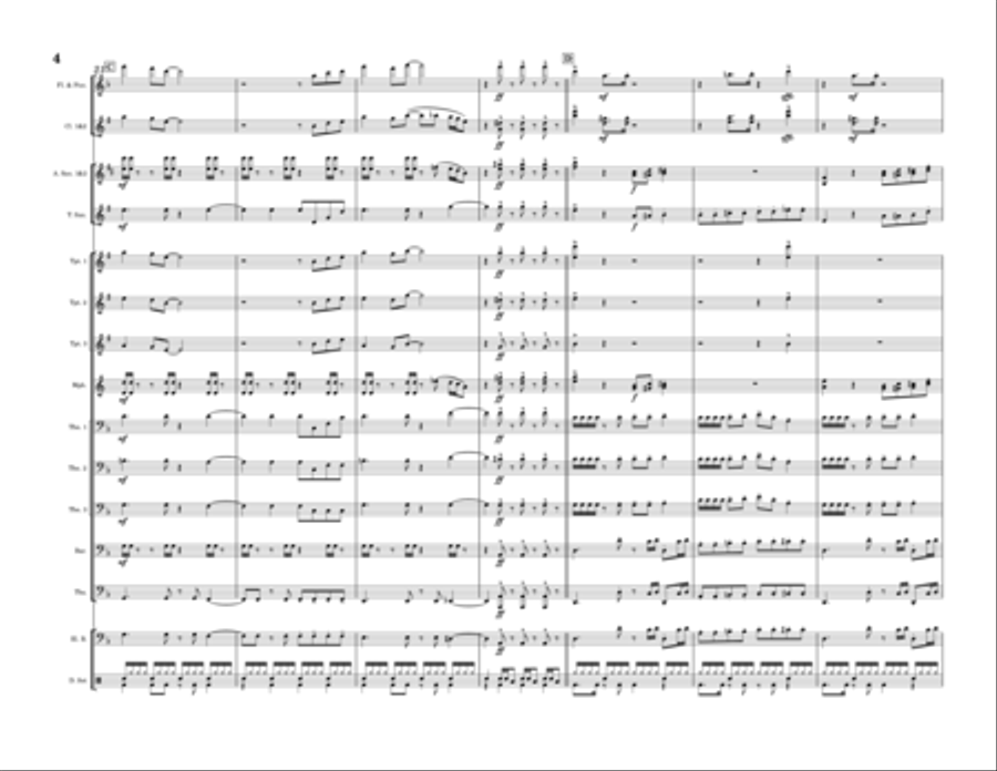 Walk The Dinosaur Marching Band scores gallery preview page 4