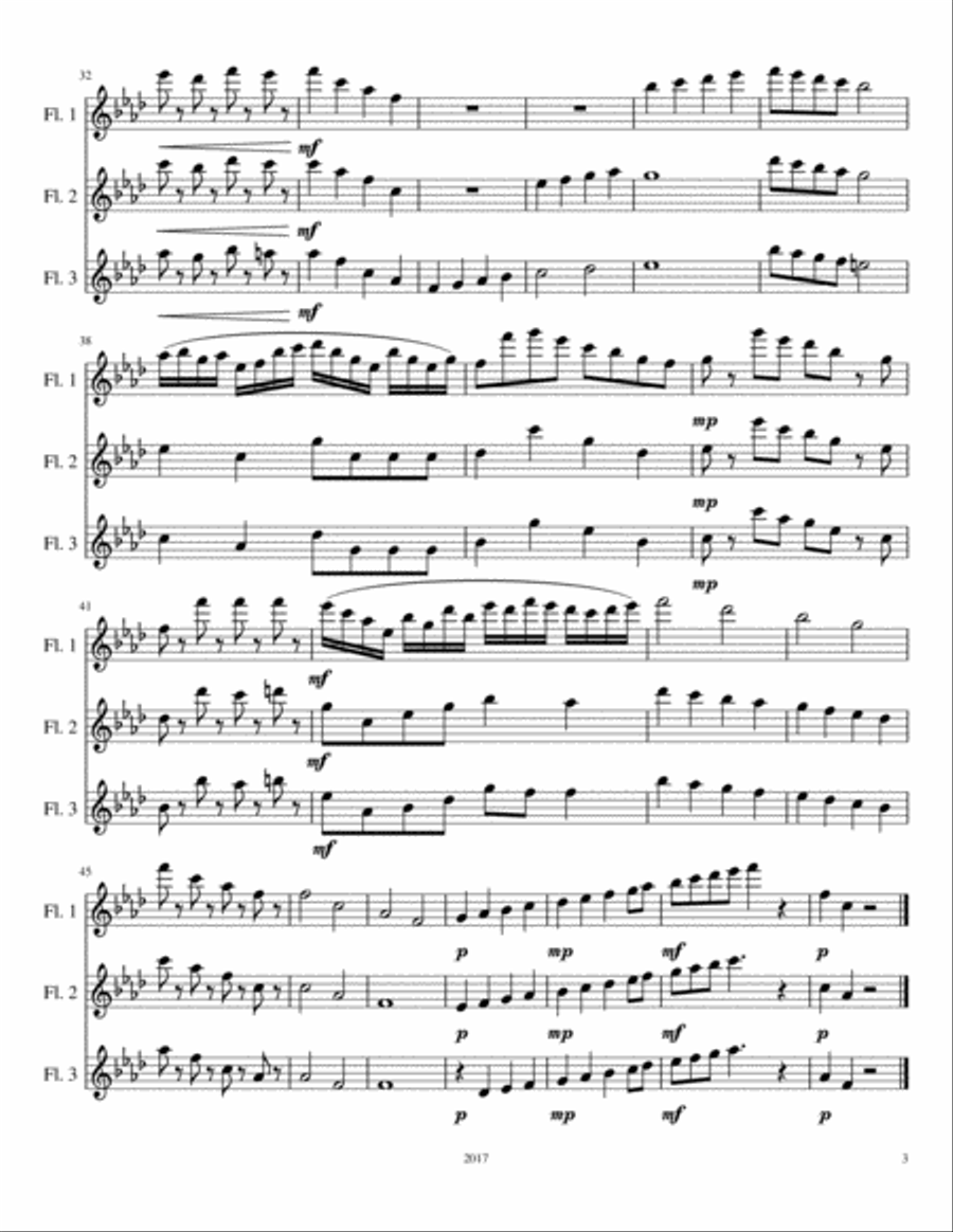 Flute Trio in F Minor Flute Trio in F Minor Flute Trio scores gallery preview page 3