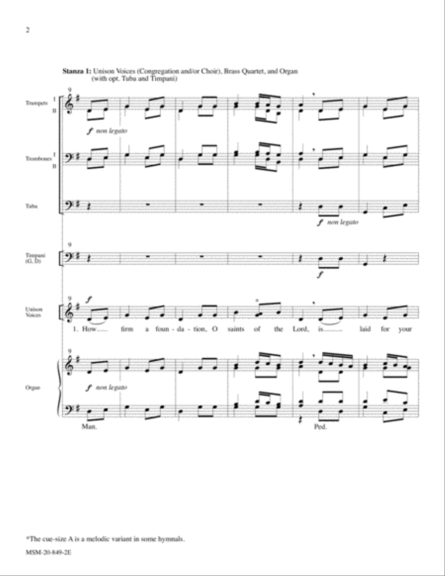 How Firm a Foundation (Foundation) 4-Part scores gallery preview page 2