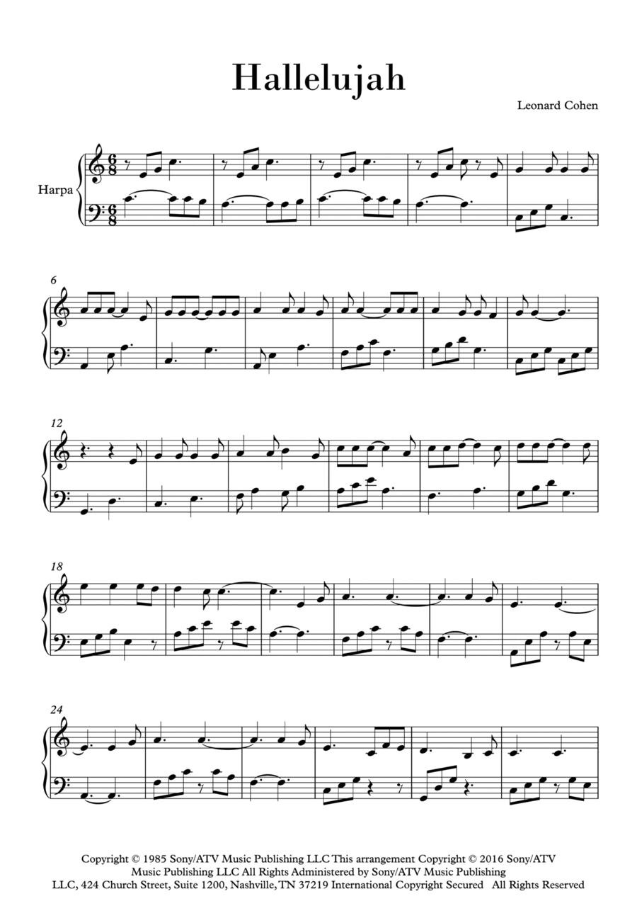 Hallelujah Harp scores gallery preview page 1