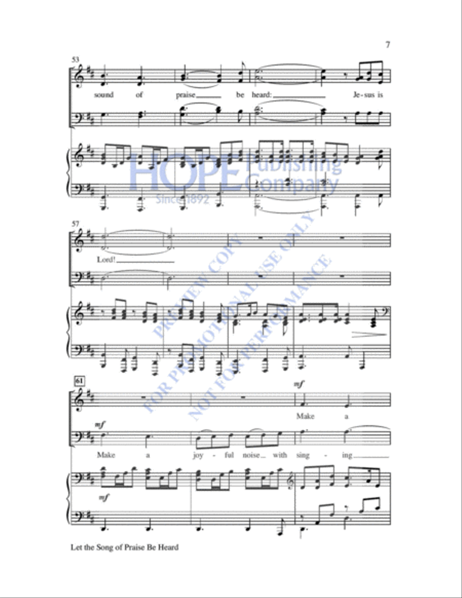 Let the Song of Praise Be Heard Choir scores gallery preview page 8