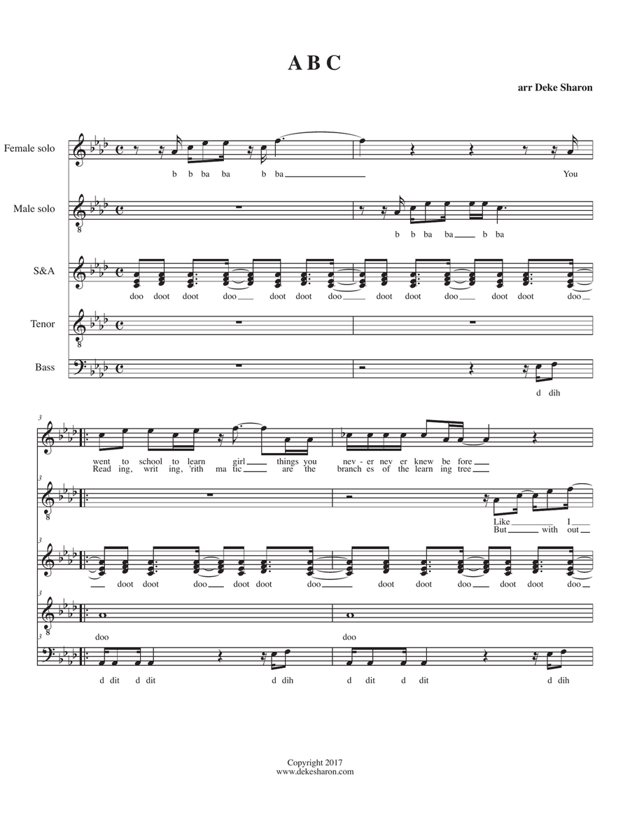 ABC ABC 4-Part scores gallery preview page 1