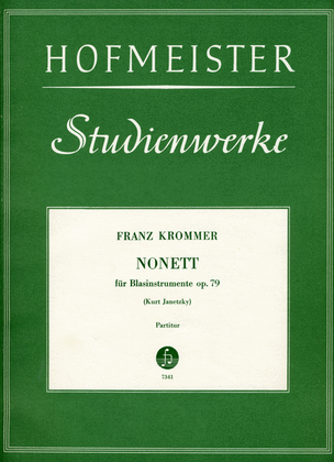 Nonett fur Blasinstrumente op. 79 / Partitur