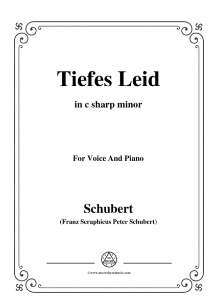 Schubert-Tiefes Leid,in c sharp minor,for Voice&Piano image number null