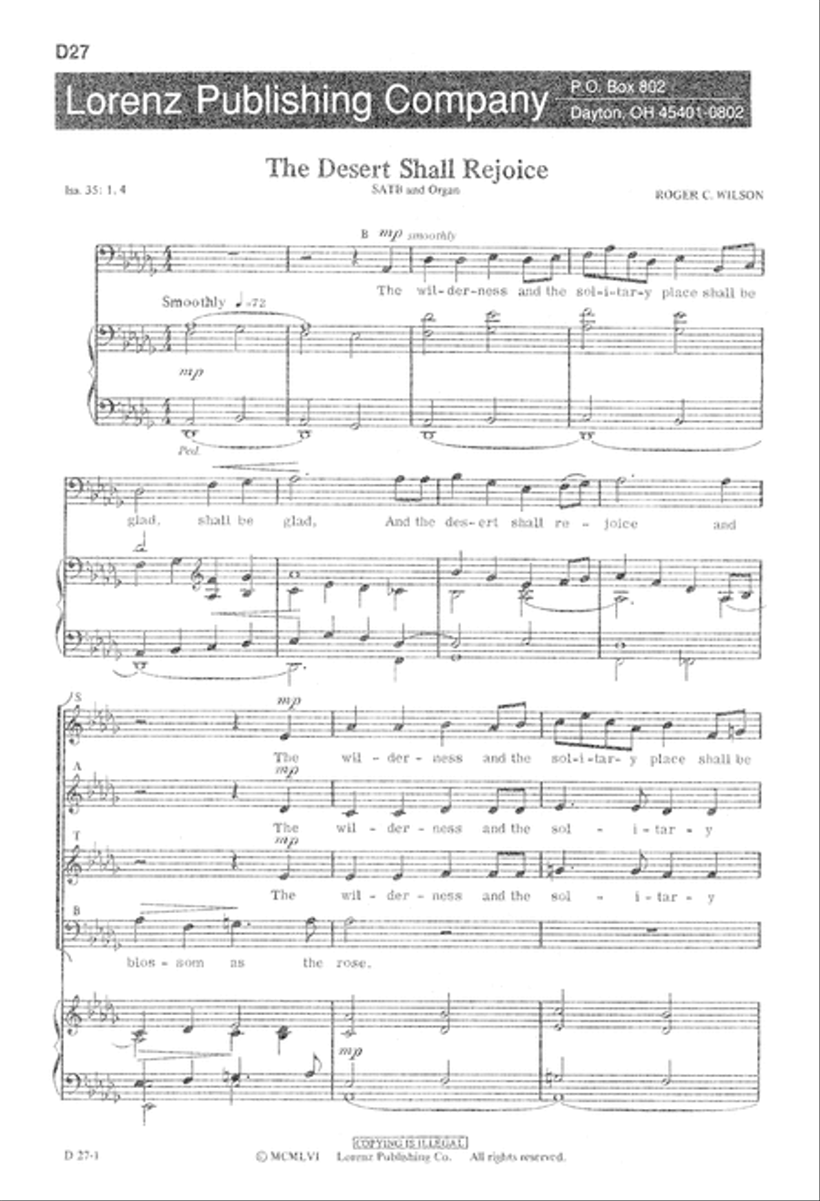 The Desert Shall Rejoice 4-Part scores gallery preview page 2
