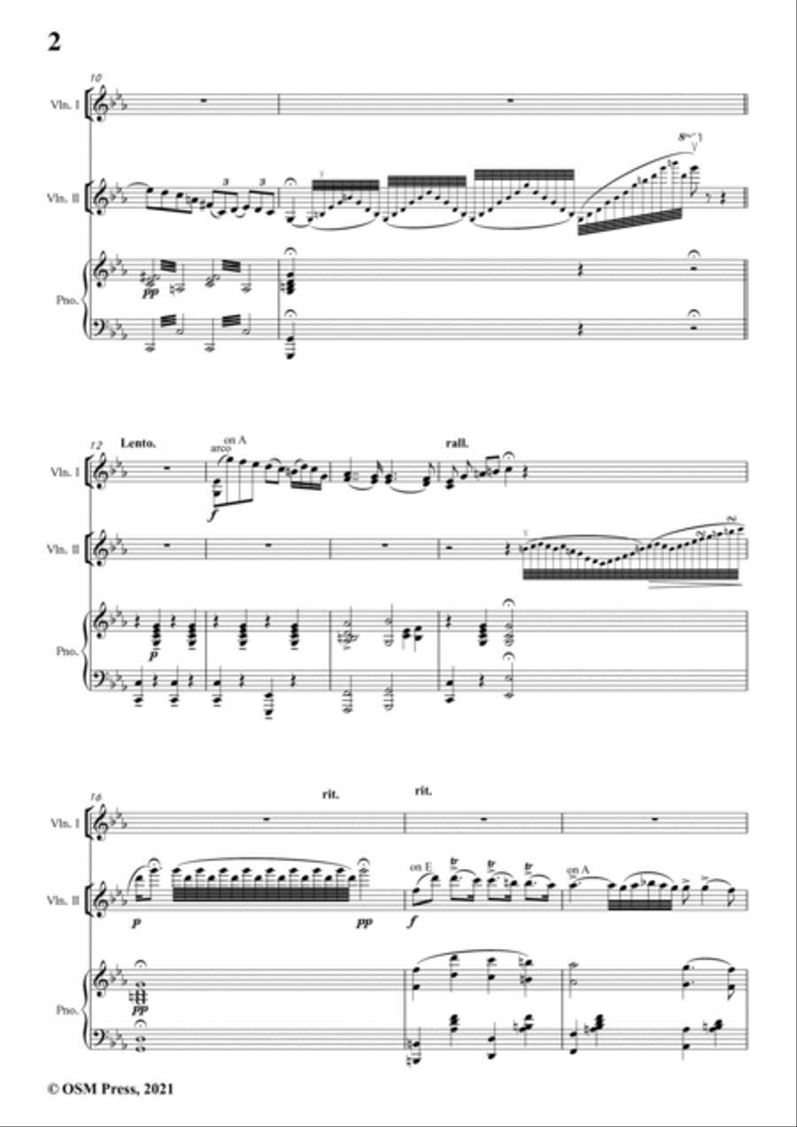 Sarasate-Zigeunerweisen(Gypsy Airs),Op.20,for 2 Violins Piano Violin Solo scores gallery preview page 4