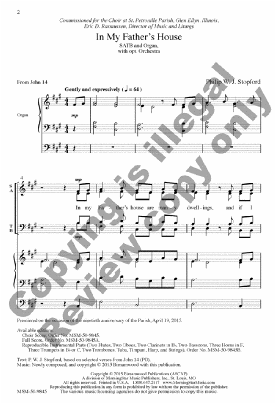 In My Father's House 4-Part scores gallery preview page 11