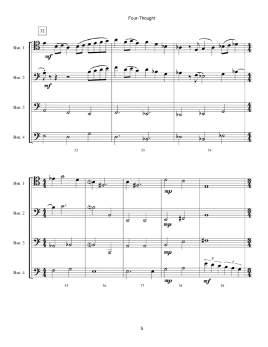 Four-Thought Four-Thought Woodwind Quartet scores gallery preview page 5