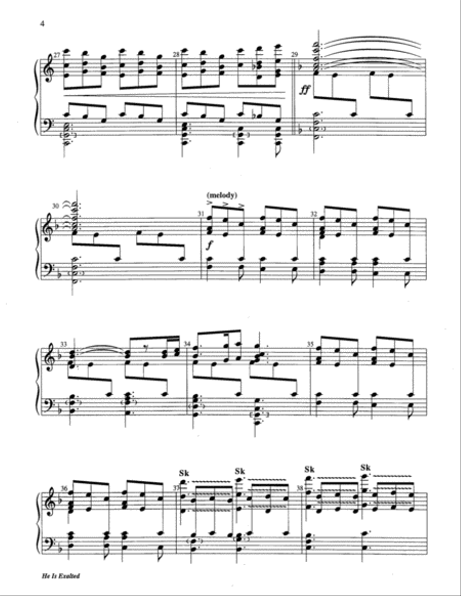 He Is Exalted 5-Octaves scores gallery preview page 11