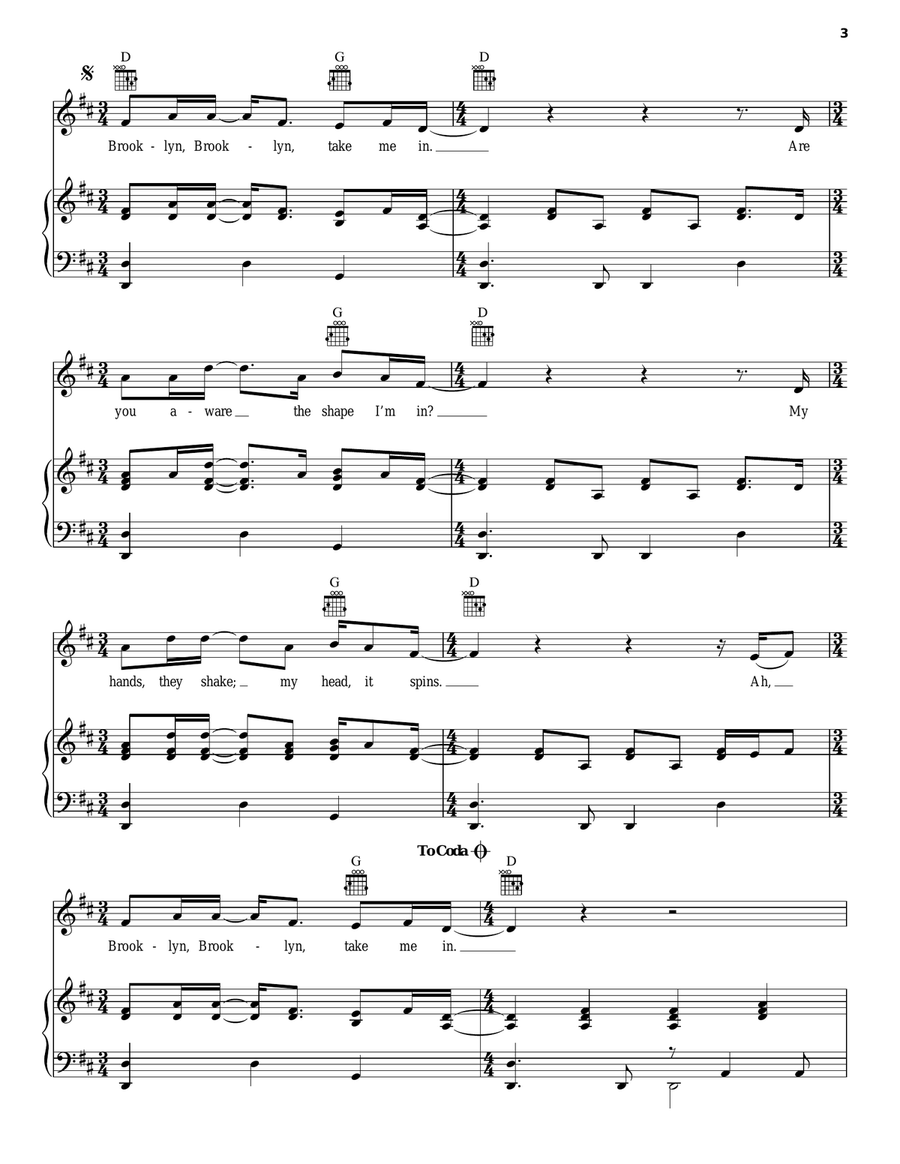 I And Love And You Acoustic Guitar scores gallery preview page 3