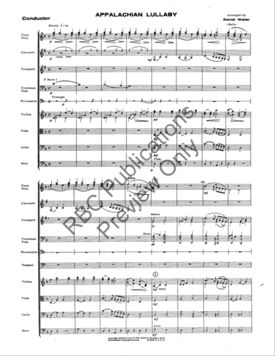 Appalachian Lullaby- Orchestra Full Orchestra scores gallery preview page 3