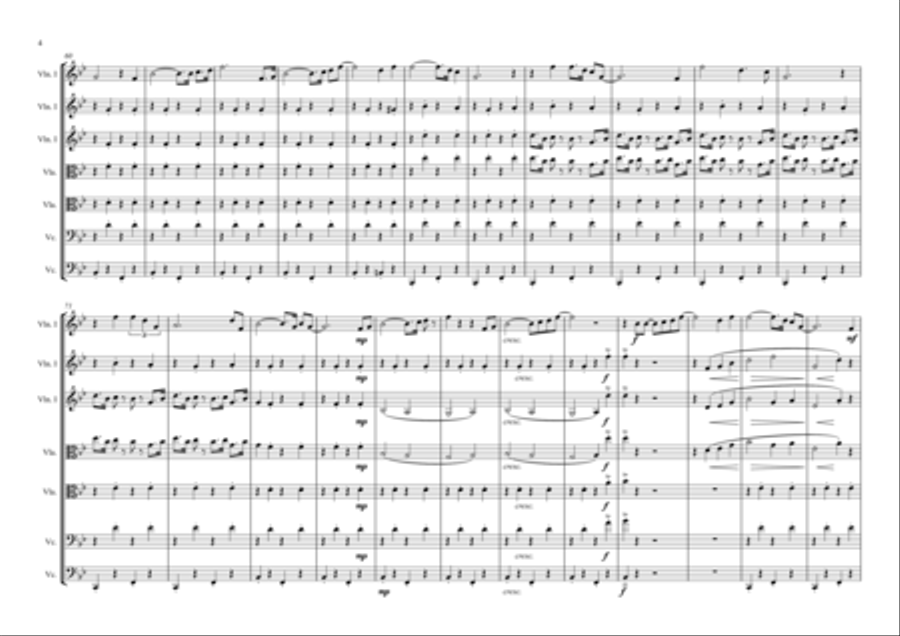Singing In The Rain String Quintet scores gallery preview page 4
