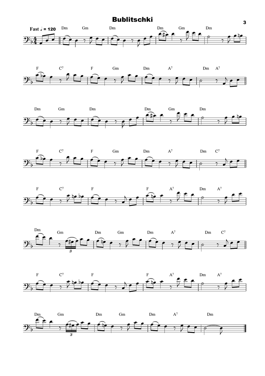 25 Klezmer Tunes for Cello Cello Solo scores gallery preview page 3